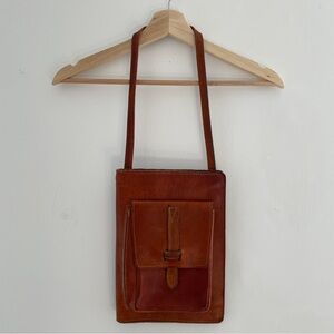 FRYE leather travel passport bag